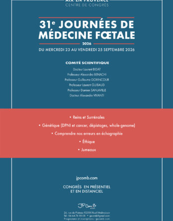 Affiche 31eme journées de médecine fœtale
