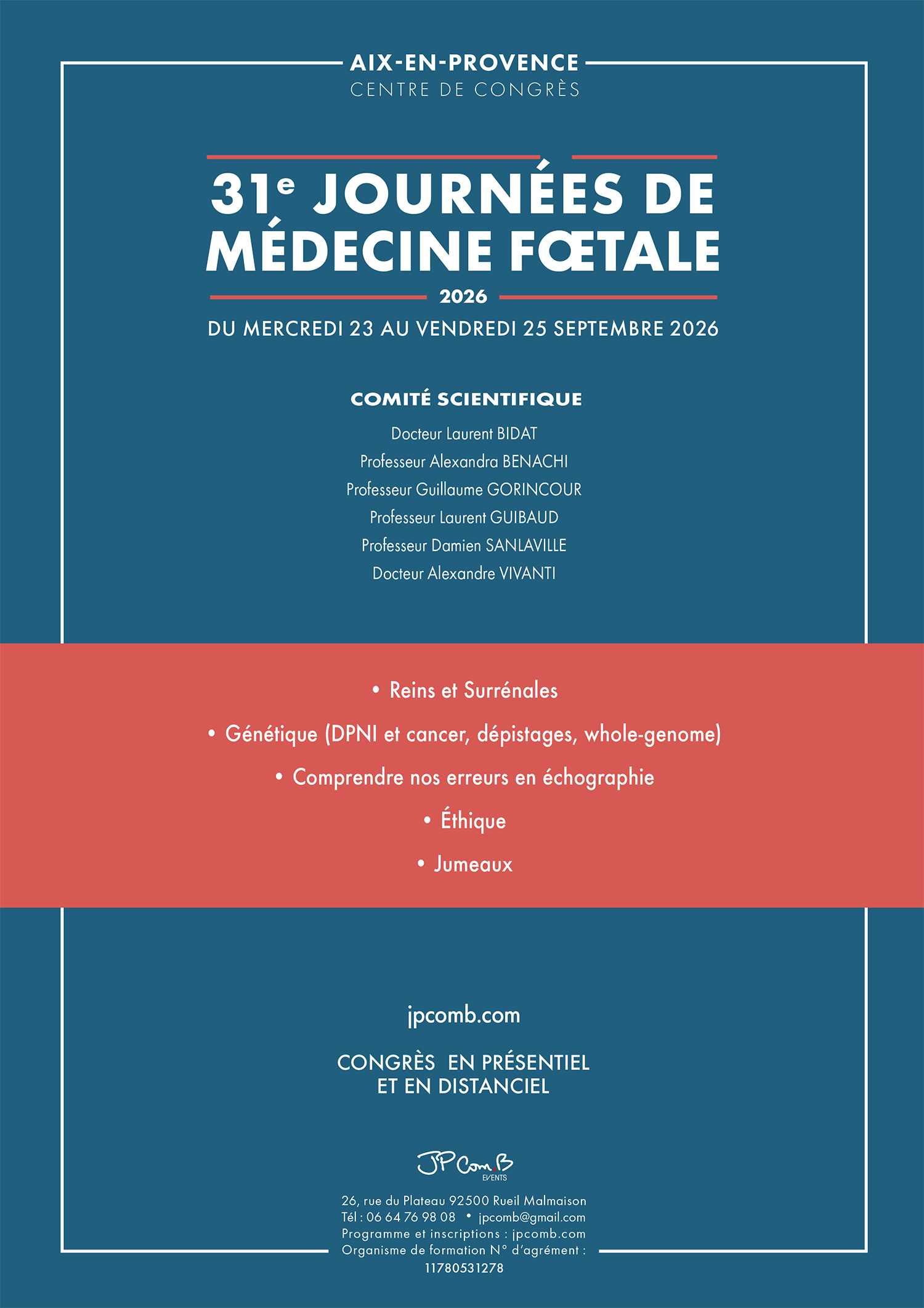 Affiche 31eme journées de médecine fœtale